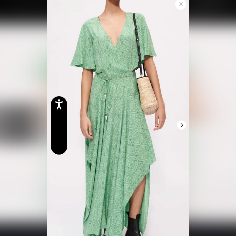 Maje Fluid Printed Scarf Dress